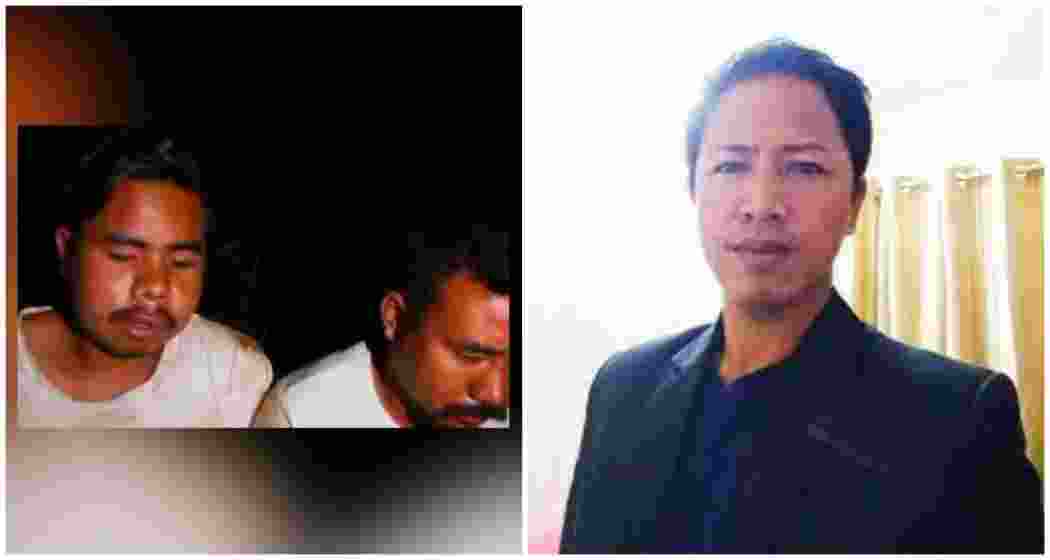 Youths abducted by militants (L), jailed Kuki leader Mark Thangmang Haokip (R).