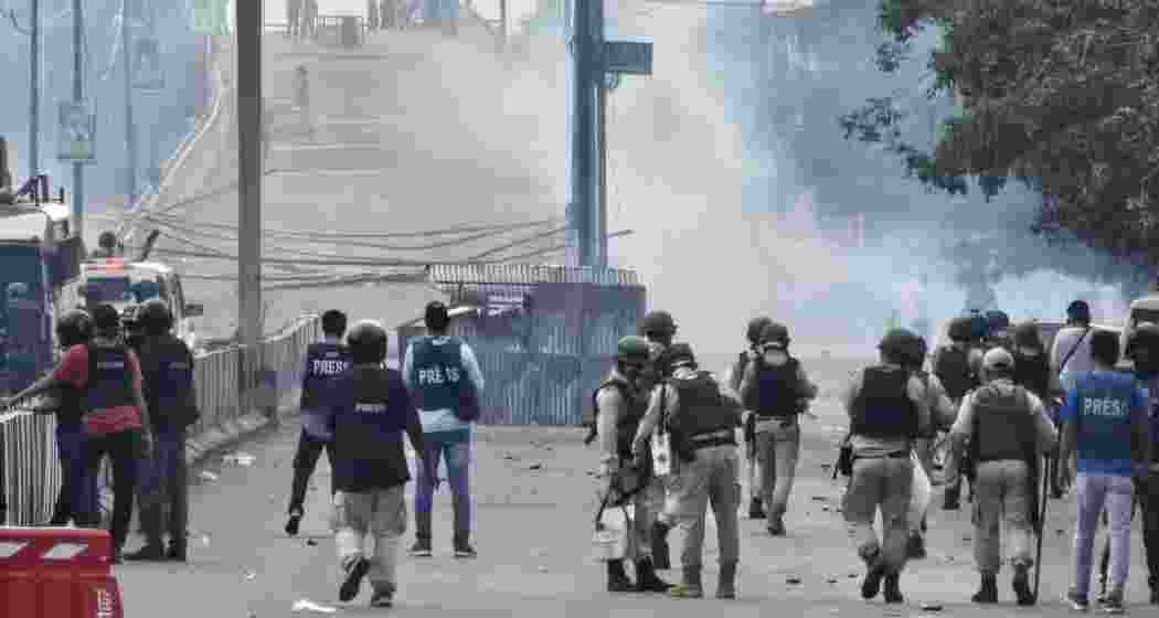 Security forces deployed in Imphal after protests over arrests sparked fresh unrest in Manipur. 