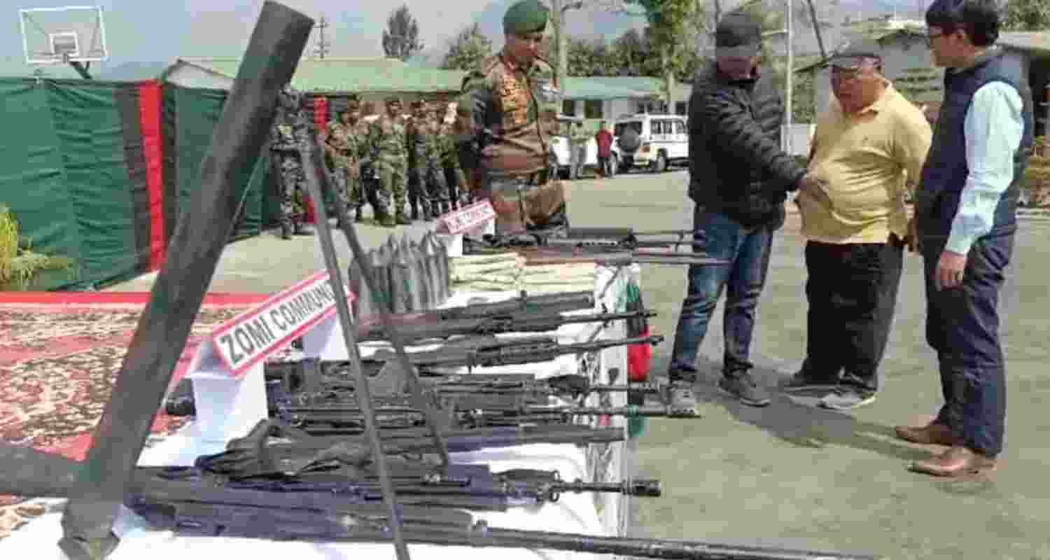 Over 100 weapons surrendered in Manipur amid unrest