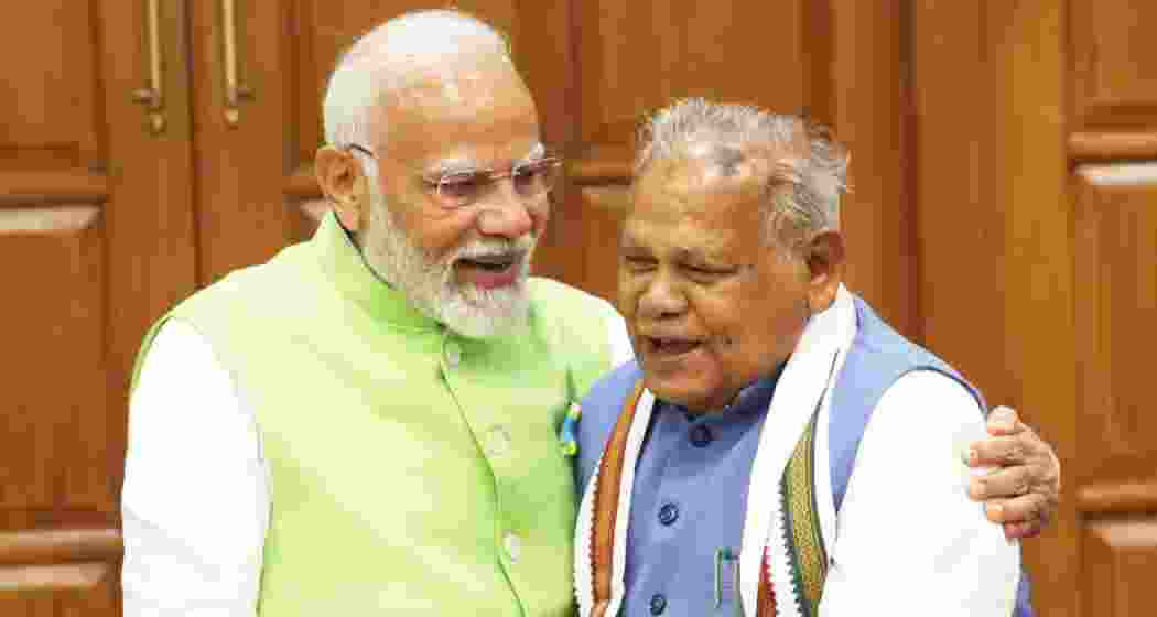 Union Minister Jitan Ram Manjhi with PM Modi.