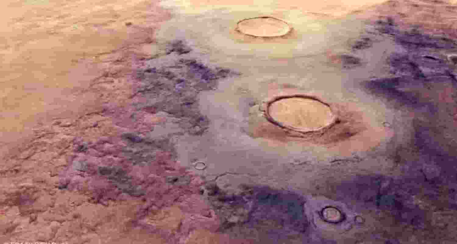 A view of the Utopia Planitia region on Mars which is believed to be the site of an ancient ocean.