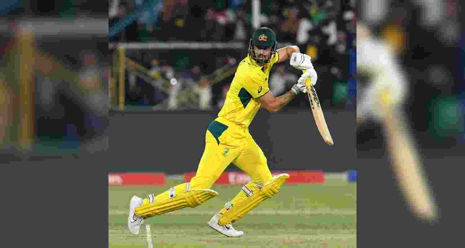 Matthew Short plays a shot during the ongoing Champion's trophy. Image via X.