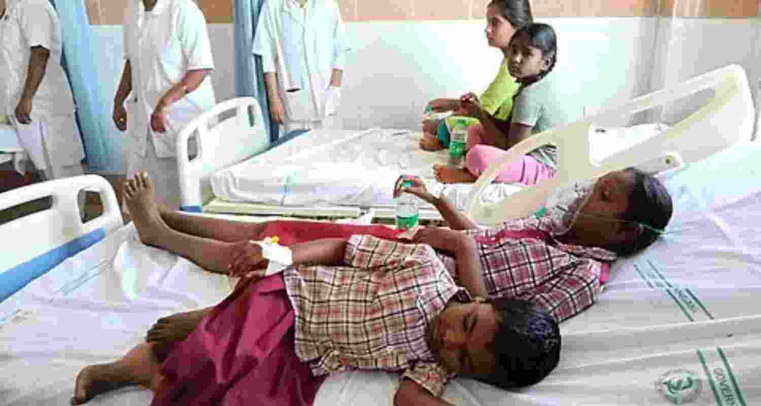 Two students hospitalised after eating mid-day meal at school in Sangareddy, Telangana.