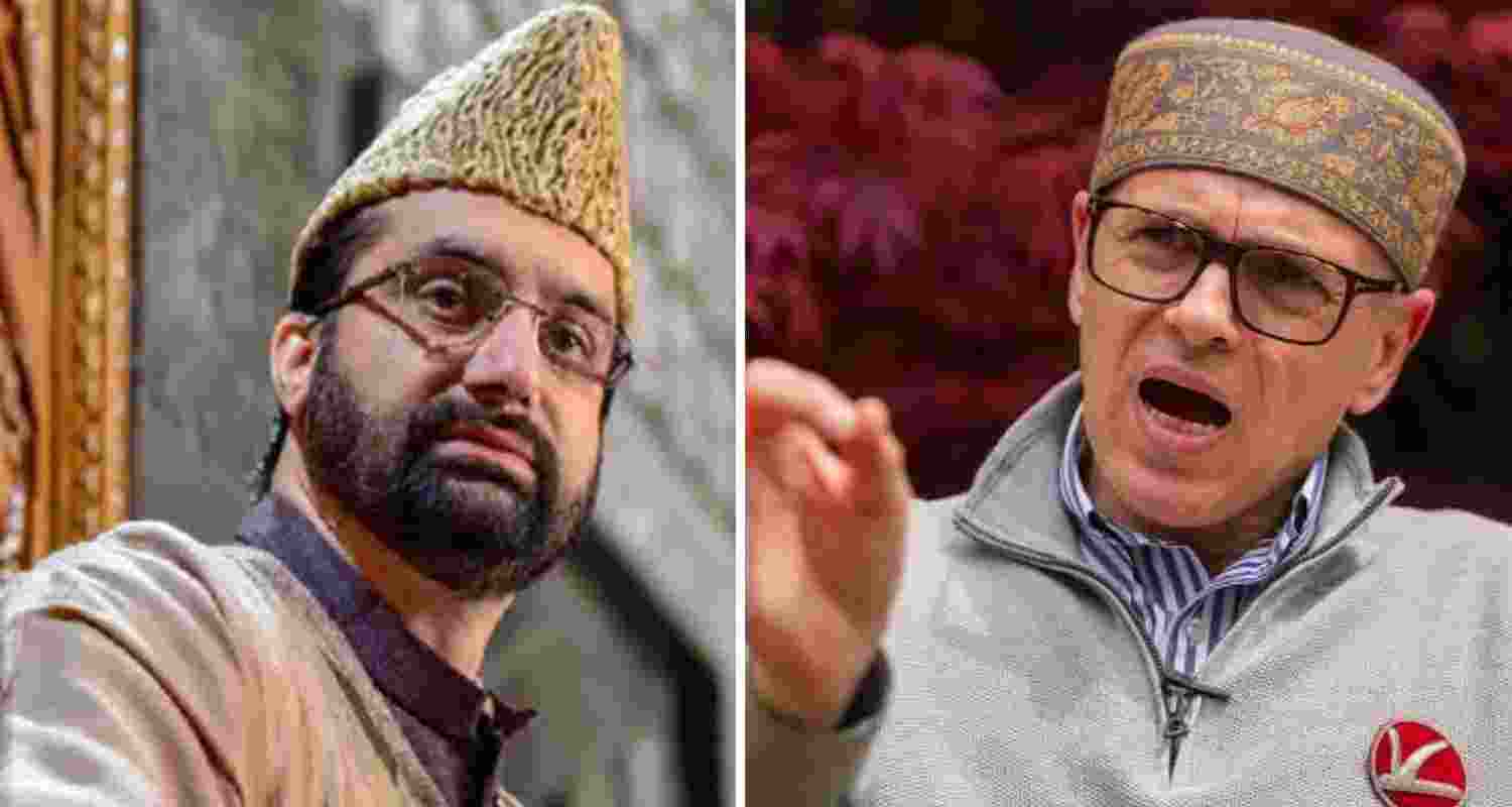 Separatist leader Mirwaiz Umar Farooq (left), CM Omar Abdullah. 