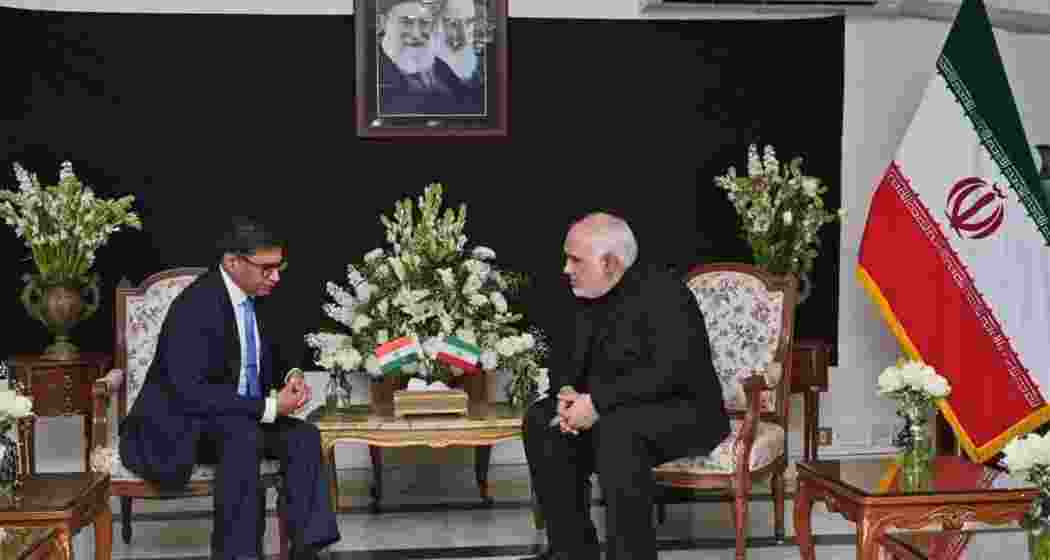 Foreign Secretary Vikram Misri with Iranian Ambassador Mohammad Fathali during his visit to the Iranian Embassy in New Delhi to sign the condolence book following the death of Iran’s Supreme Leader.