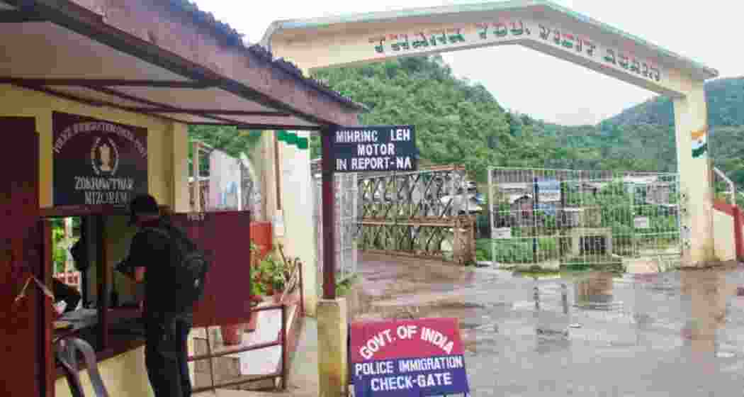 An ILP check post in Mizoram, where foreigners must now seek prior approval following the reimposition of the Protected Area Regime.