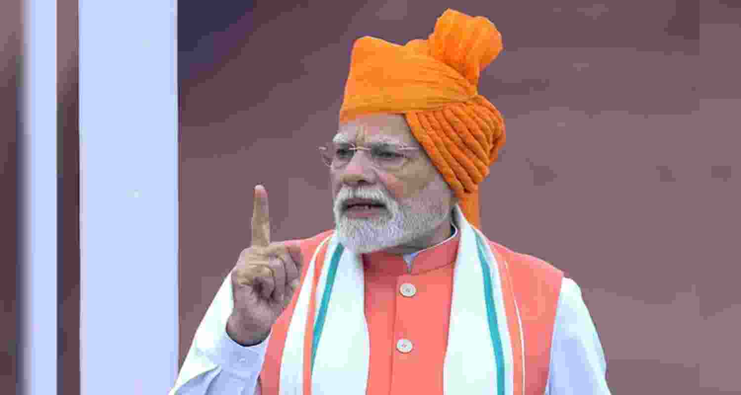 Prime Minister Narendra Modi in his Independence Day addressess the nation.