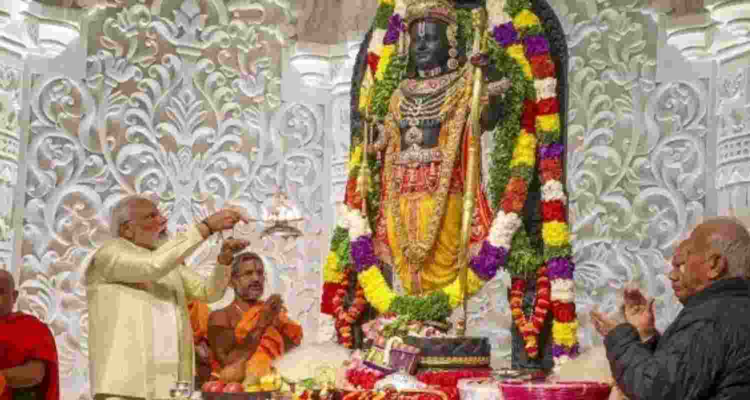 Prime Minister Narendra Modi offers prayers at Ram Temple in Ayodhya.
