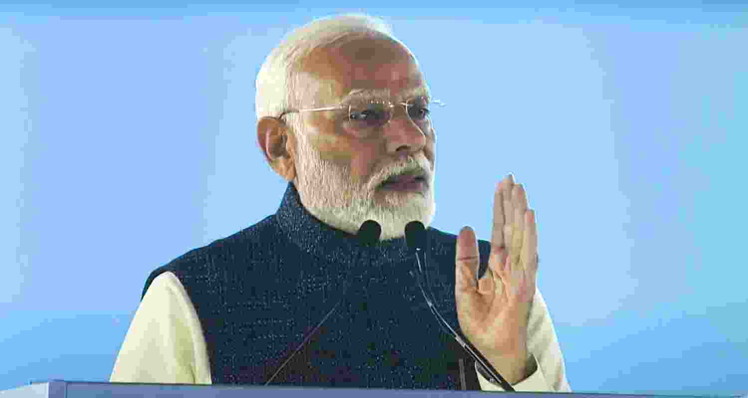 PM Narendra Modi dedicates to the nation the successful implementation of three new criminal laws, in Chandigarh, Tuesday.