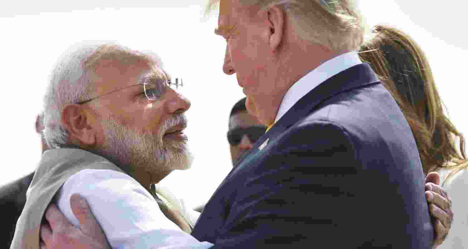 File picture of PM Modi with Donald Trump. 