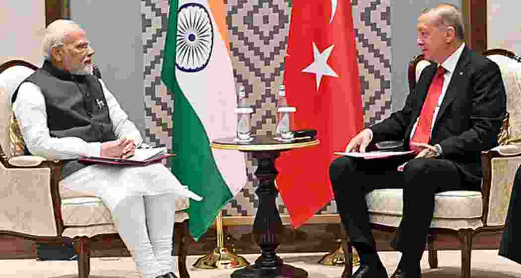 Prime Minister Narendra Modi with Turkey President Recep Tayyip Erdogan. File photo.