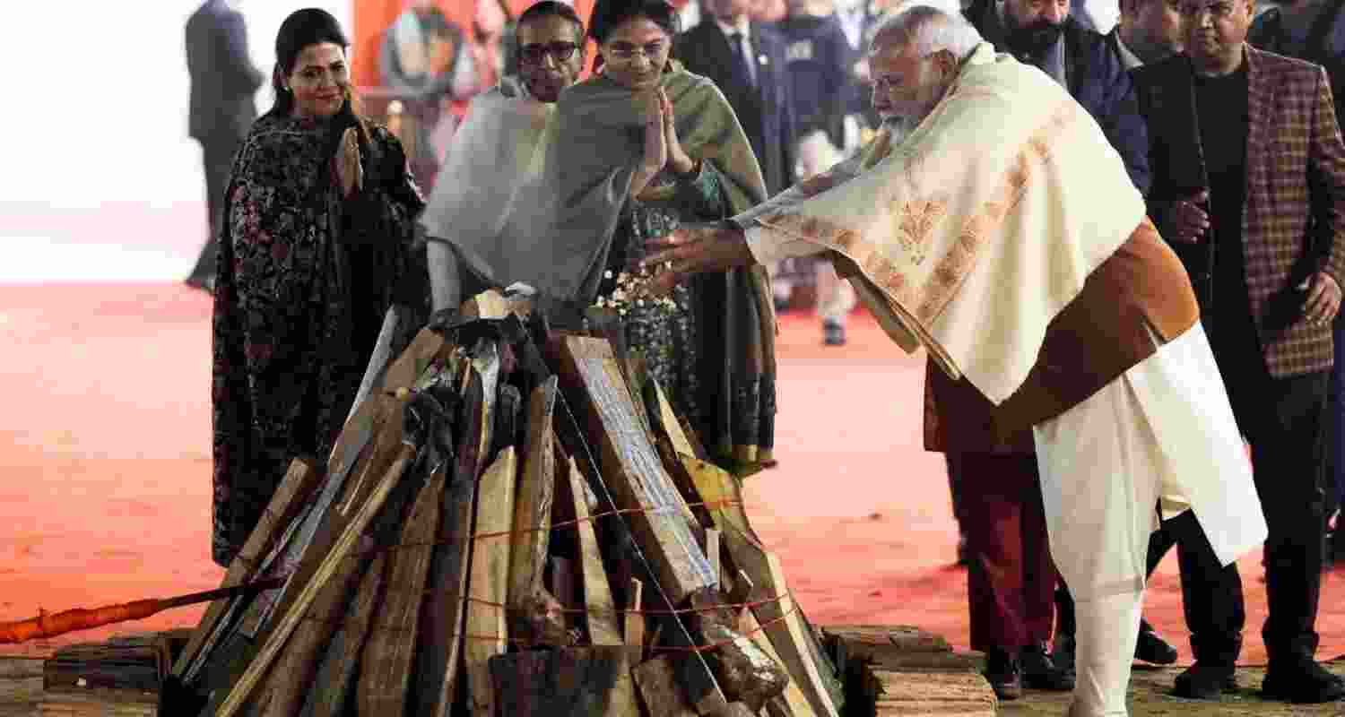 PM Modi at a Lohri celebration event in New Delhi.