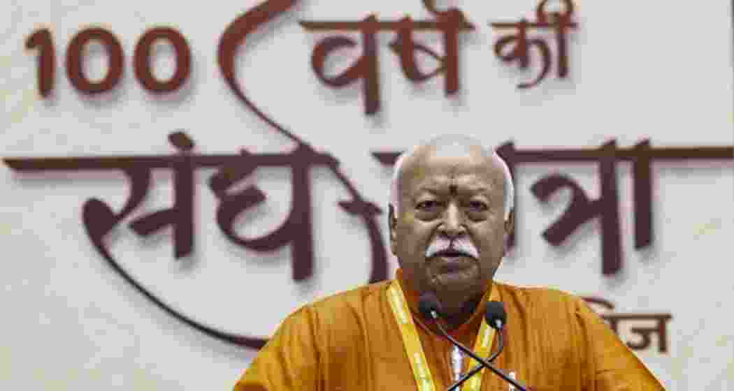A file photo of Rashtriya Swayamsevak Sangh (RSS) chief Mohan Bhagwat. A file photo of Rashtriya Swayamsevak Sangh (RSS) chief Mohan Bhagwat.