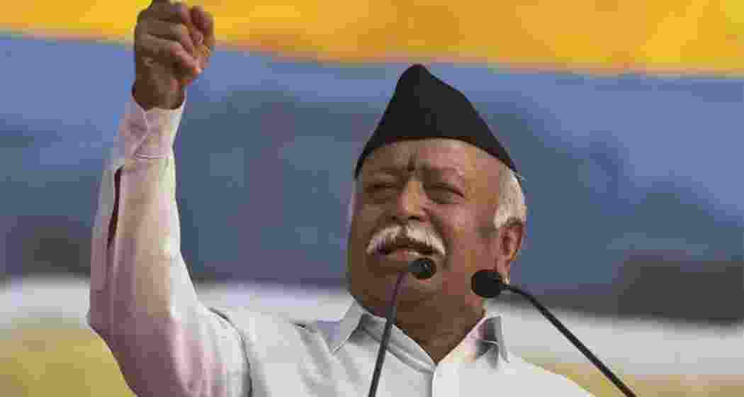 Rashtriya Swayamsevak Sangh (RSS) chief Mohan Bhagwat. File photo.