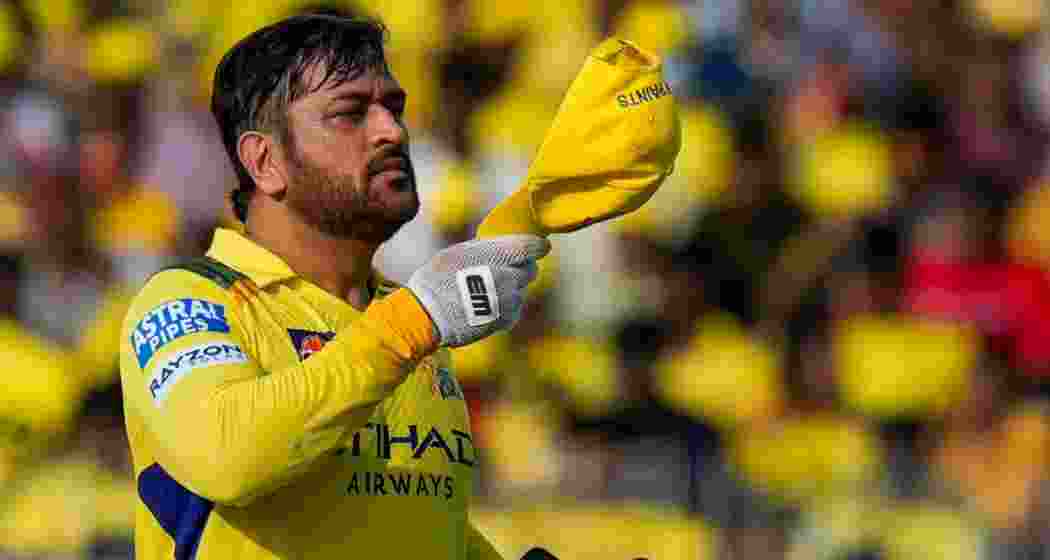 CSK captain MS Dhoni in action during the ongoing IPL season.