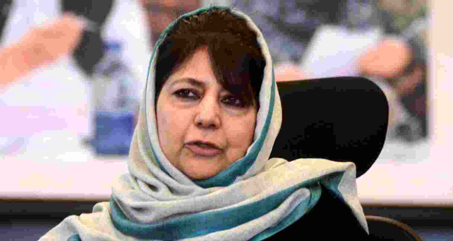 PDP chief Mehbooba Mufti.Image: X