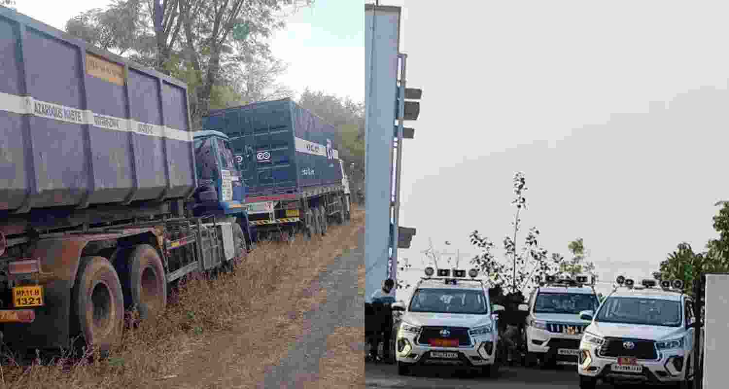 Two containers of union carbide waste ‘missing’, Two held for rumours