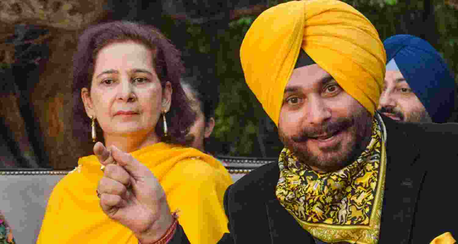 Congress leader Navjot Singh Sidhu with his wife Navjot Kaur Sidhu.