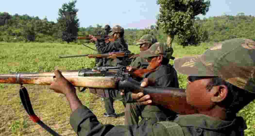 File photo of Maoist cadres undergoing firearms training in Bastar, Chhattisgarh