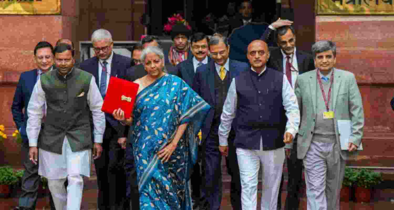 Nirmala Sitharaman took a digital tablet wrapped in a traditional ‘bahi-khata’ style.