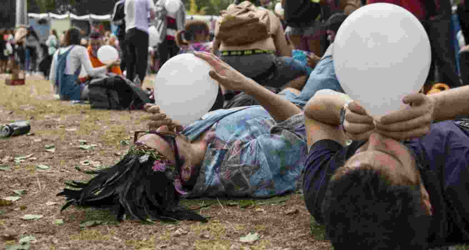 Nitrous oxide is often inhaled with a balloon. Nitrous oxide is often inhaled with a balloon.