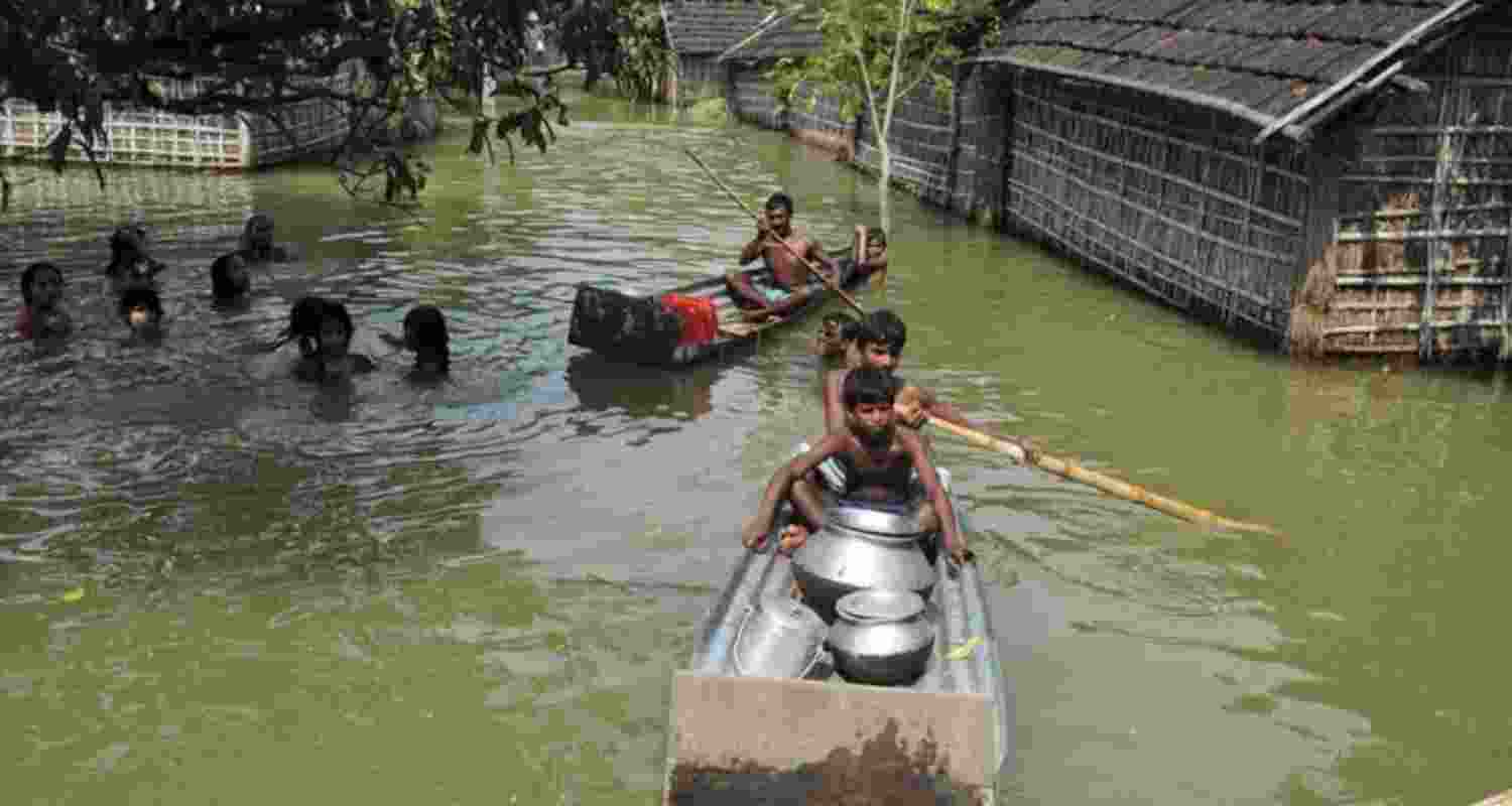 The floods have inundated some of the low-lying villages, and sources have established that at least 8 panchayats in Bhograi and 7 in Baliapal have been drastically hit. The floods have inundated some of the low-lying villages, and sources have established that at least 8 panchayats in Bhograi and 7 in Baliapal have been drastically hit.