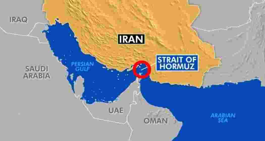 A map displaying the Starit of Hormuz. 