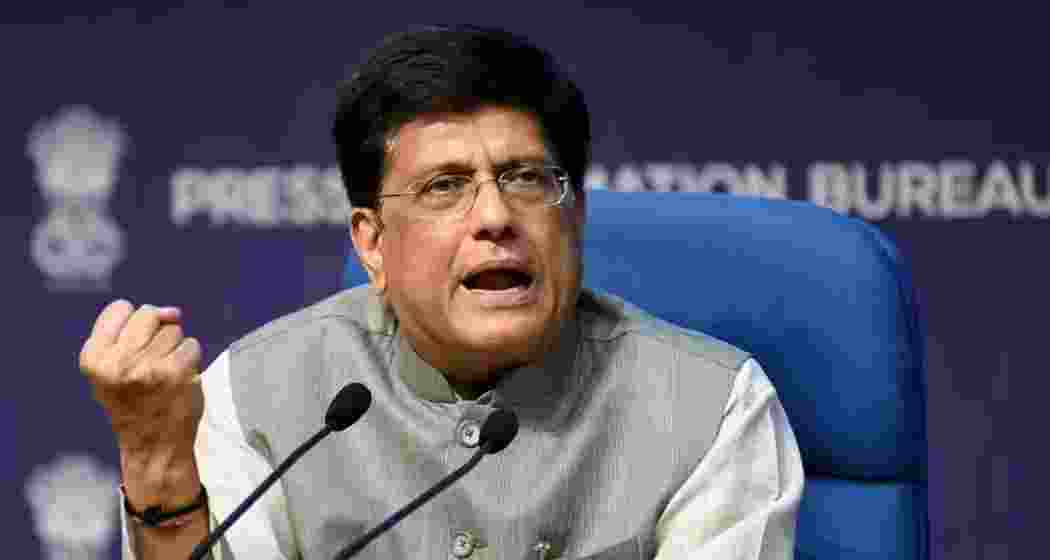 Commerce Minister Piyush Goyal addressing a press conference in New Delhi. (Image: PIB)