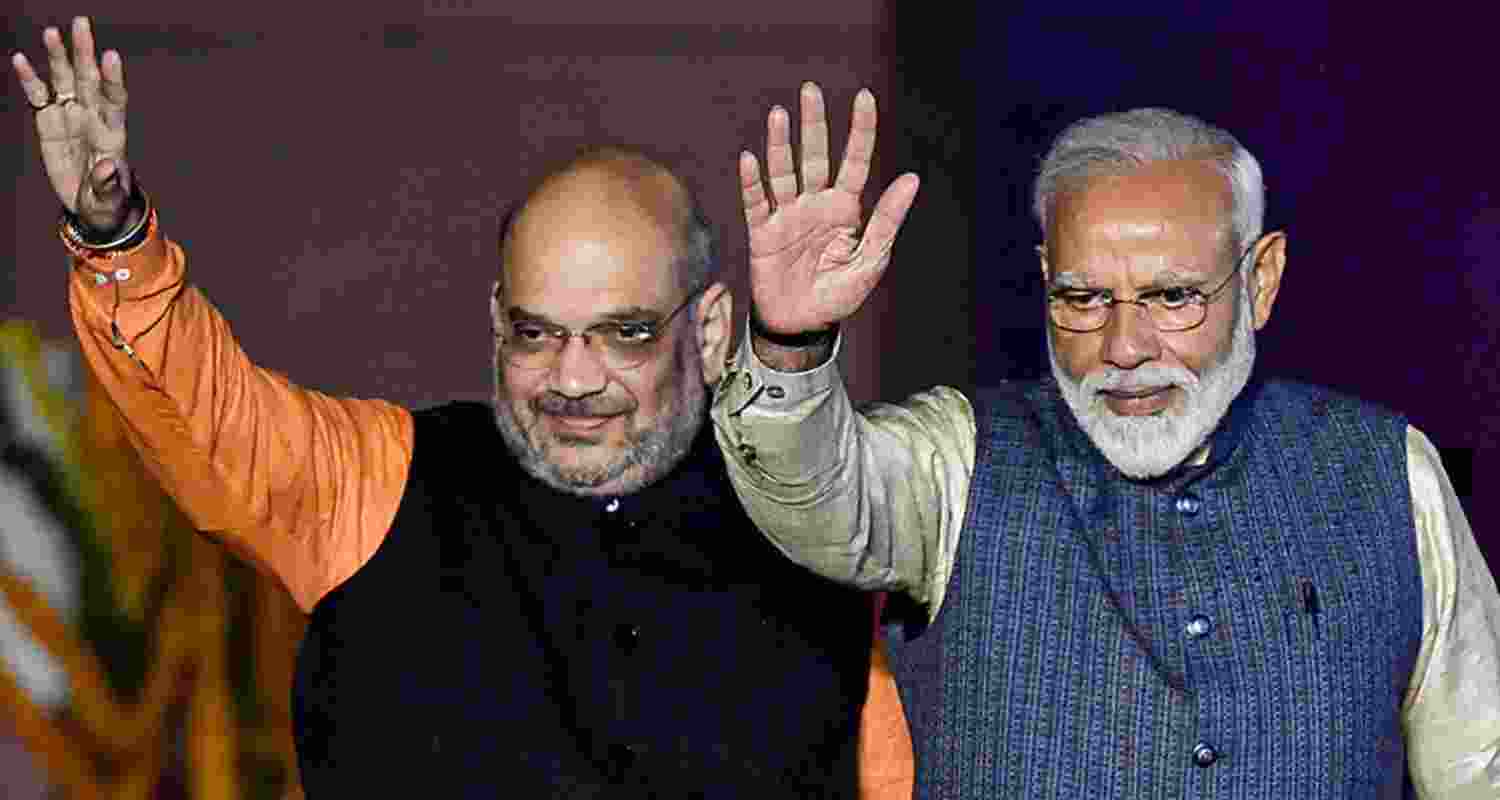 Prime Minister Narendra Modi with Union Home Minister Amit Shah - file image.