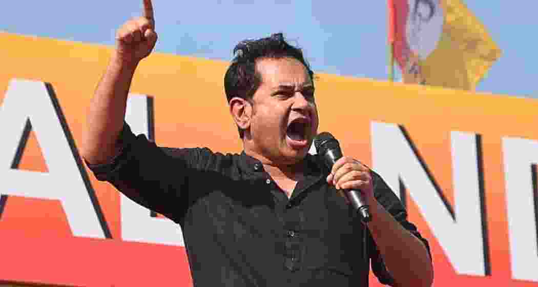 Tipra Motha founder and Tripura royal scion Pradyot Kishore Manikya Debbarma addressing a gathering. (File photo) Tipra Motha founder and Tripura royal scion Pradyot Kishore Manikya Debbarma addressing a gathering. (File photo)