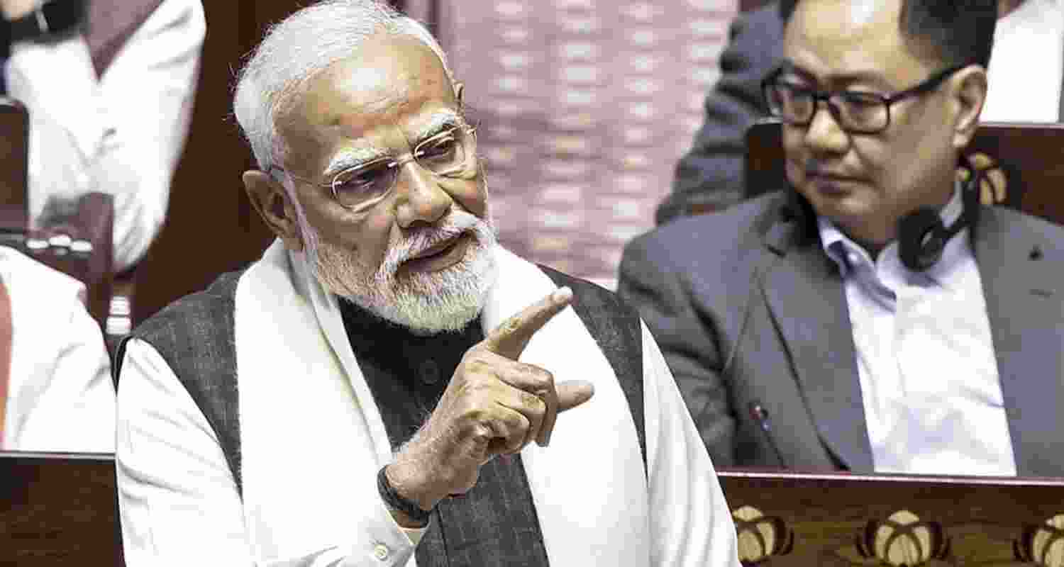 PM Modi says India is the loud voice of the Global South as the world moves toward a new global order, highlights major trade deals in Rajya Sabha.