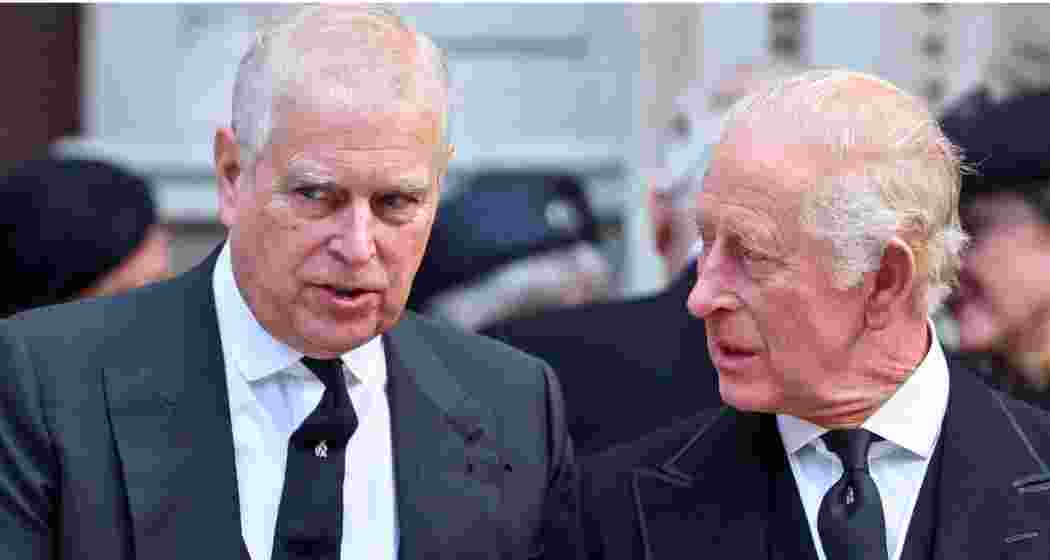 King Charles III (right) with former Prince Andrew, Duke of York.