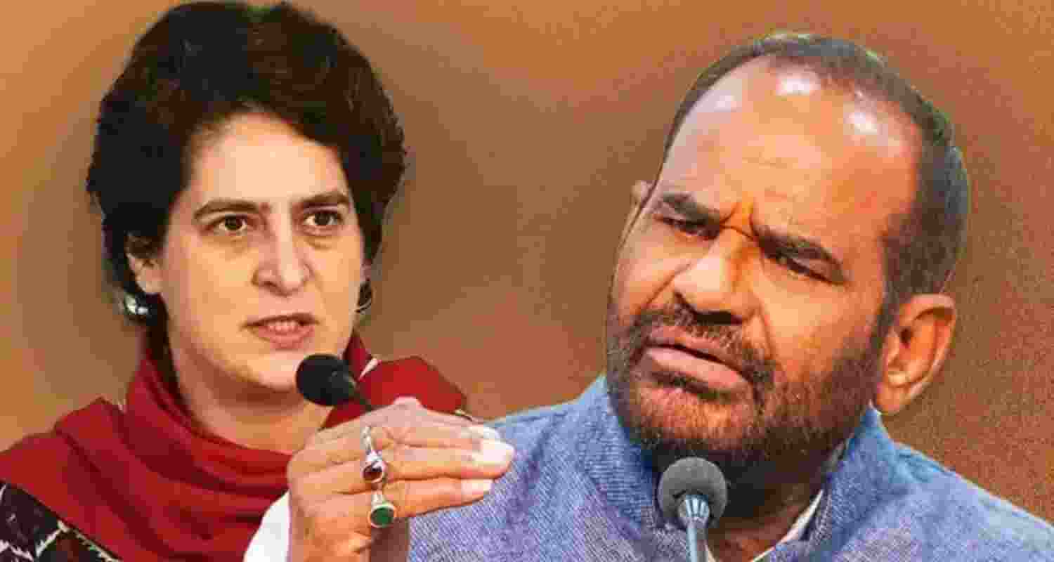 Congress MP Priyanka Gandhi and BJP leader Ramesh Bidhuri. File photo.