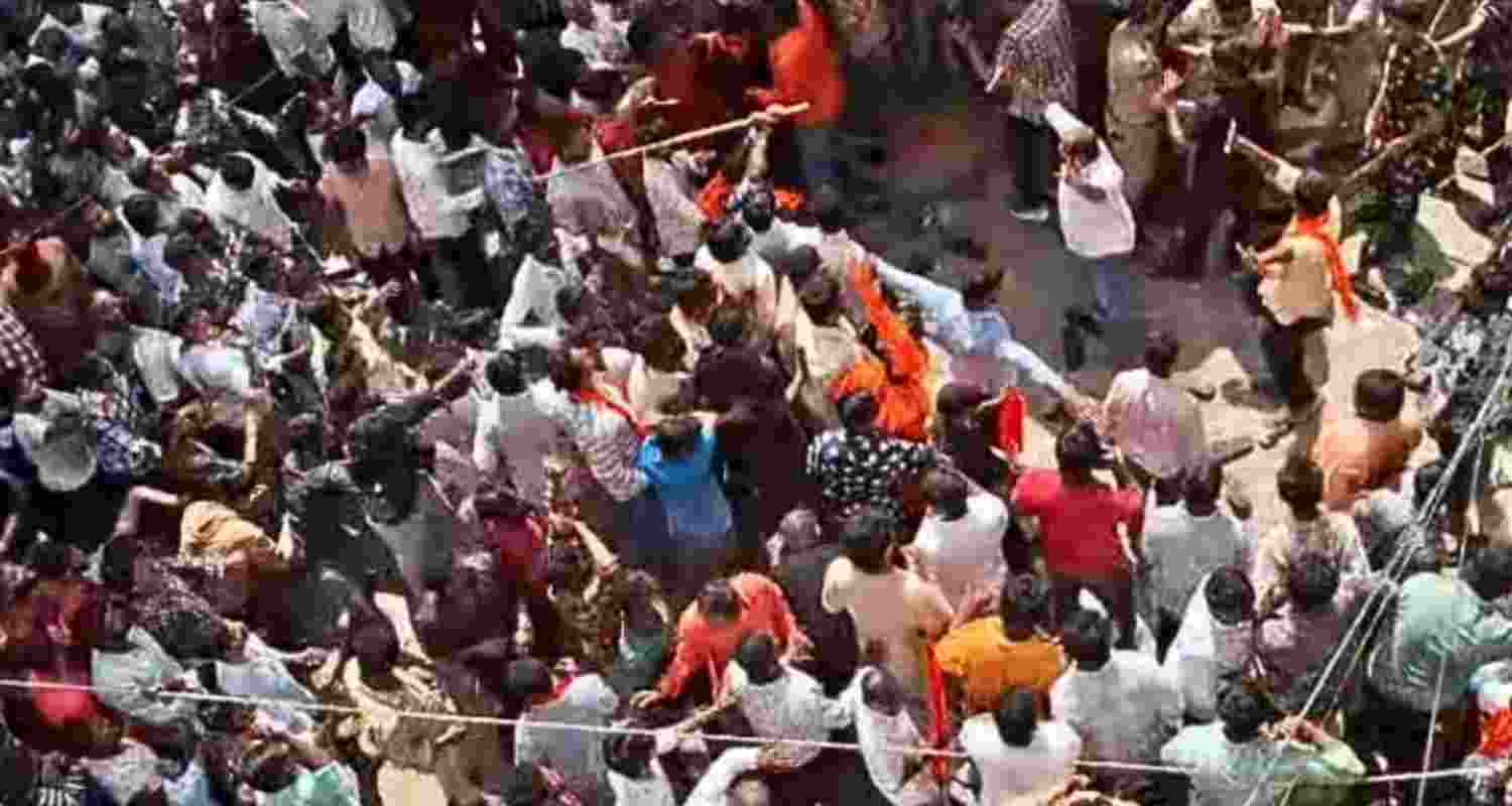 Temple idol desecration protest: Police lathicharge protesters
Temple idol desecration protest: Police lathicharge protesters