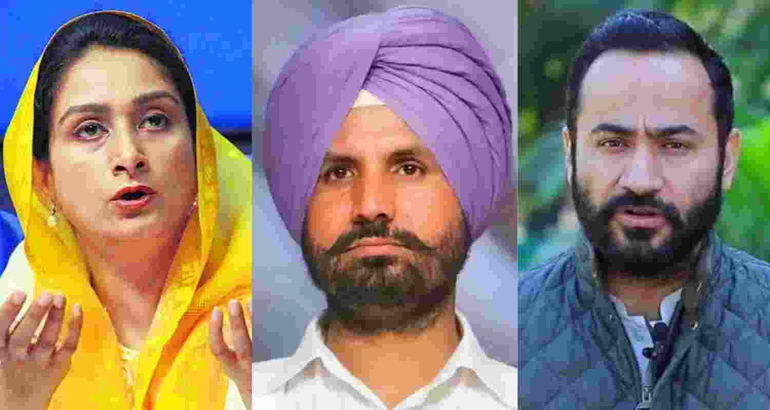 SAD leader Harsimrat Kaur Badal, Punjab Congress president Amarinder Singh Raja Warring and AAP leader Meet Hayer.