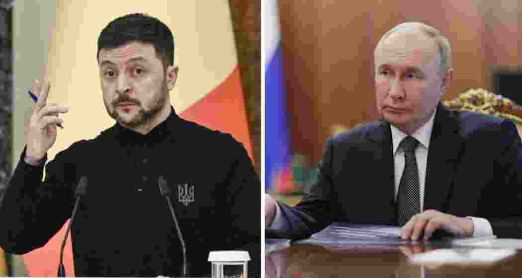 Ukrainian President Volodymyr Zelenskyy and Russian President Vladimir Putin.