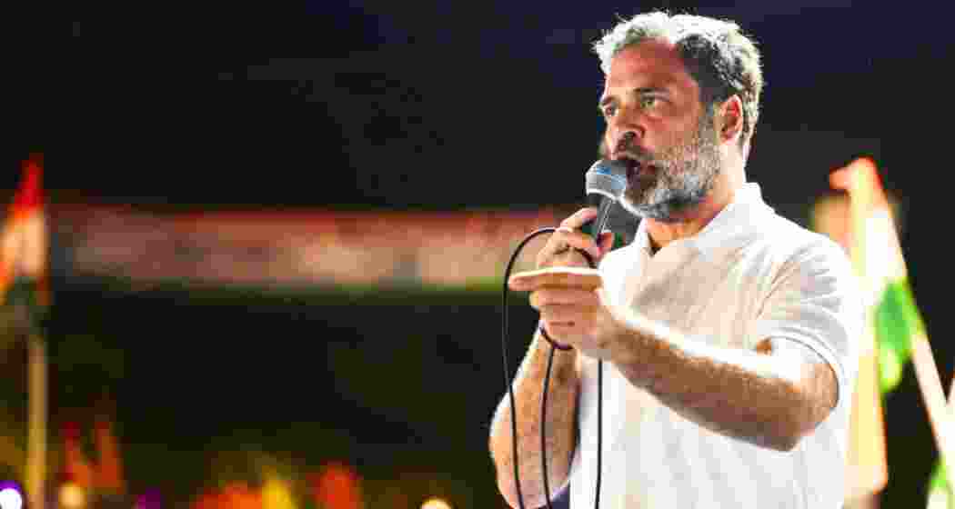 Rahul Gandhi speaks during 'Voter Adhikar Yatra', in Bihar.