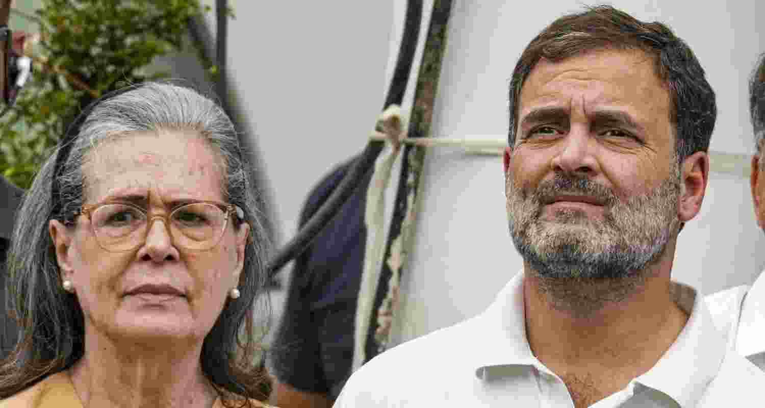 Congress leaders Sonia Gandhi and Rahul Gandhi. ED charge sheet names Sonia Gandhi and Rahul Gandhi in the National Herald Case. (File photo)