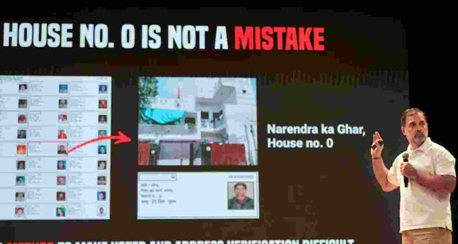 Leader of the Opposition in the Lok Sabha, Rahul Gandhi, mentions voter fraud during a press conference - file image.