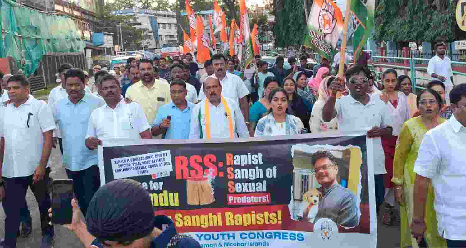 Protests intensify in Kerala over death of RSS worker Aji