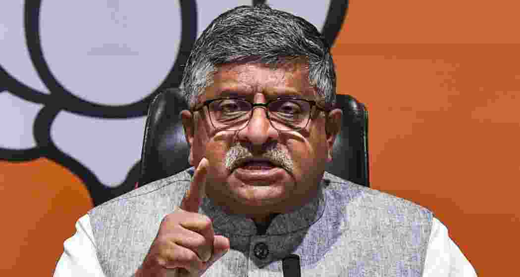 A file photo of BJP leader and spokesperson Ravi Shankar Prasad.