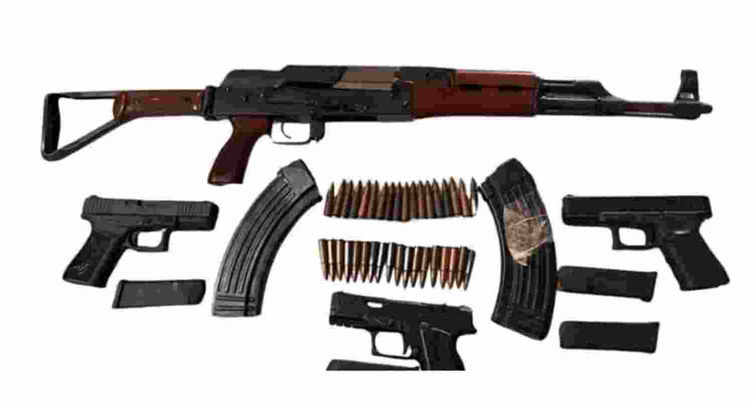 Recovered arms (Photo/x/@DGPPunjabPolice)