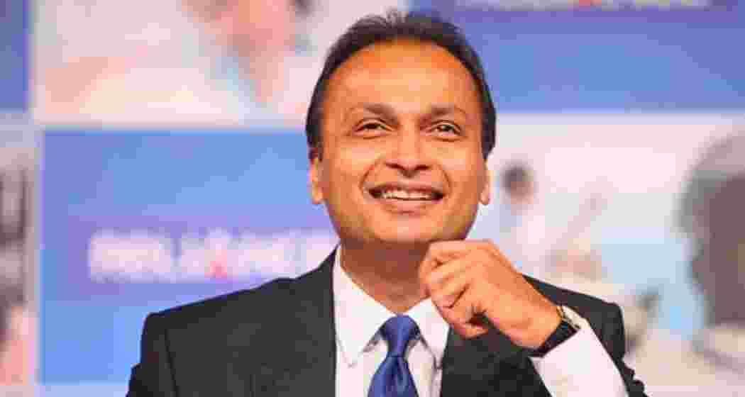 Chairman of the Reliance Group, Anil Ambani, addresses mediapersons.