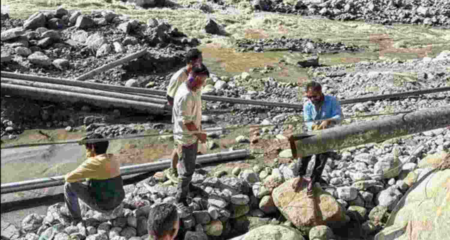 Two people were injured and five houses damaged after landslides struck two villages in Rampur area of Shimla district, officials said on Saturday.