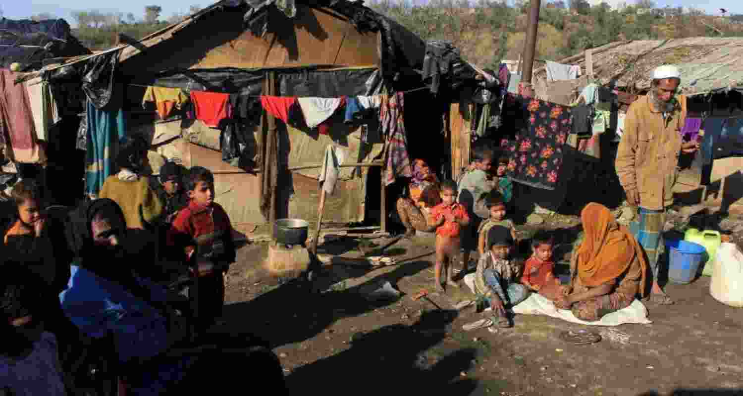 Rohingya settlement at outskirts of the Jammu city.