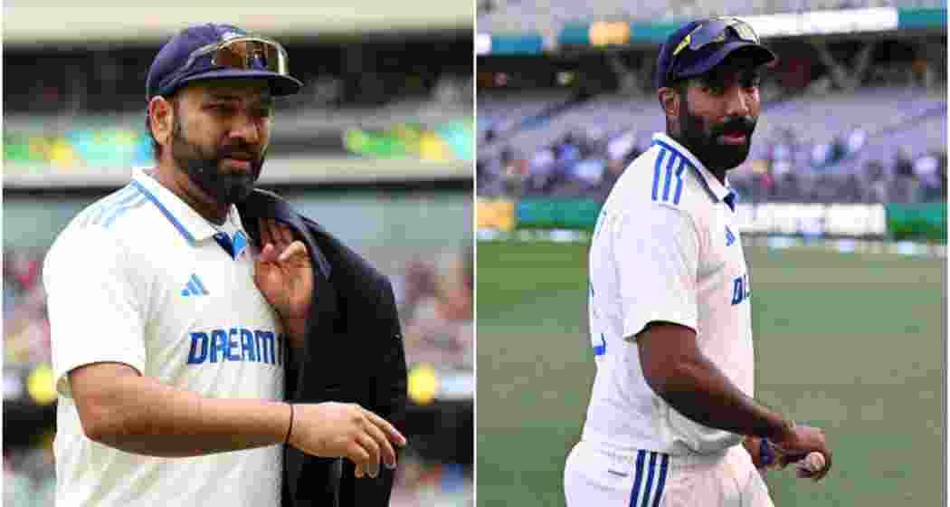 India captain Rohit Sharma (L), vice-captain Jasprit Bumrah (R).
