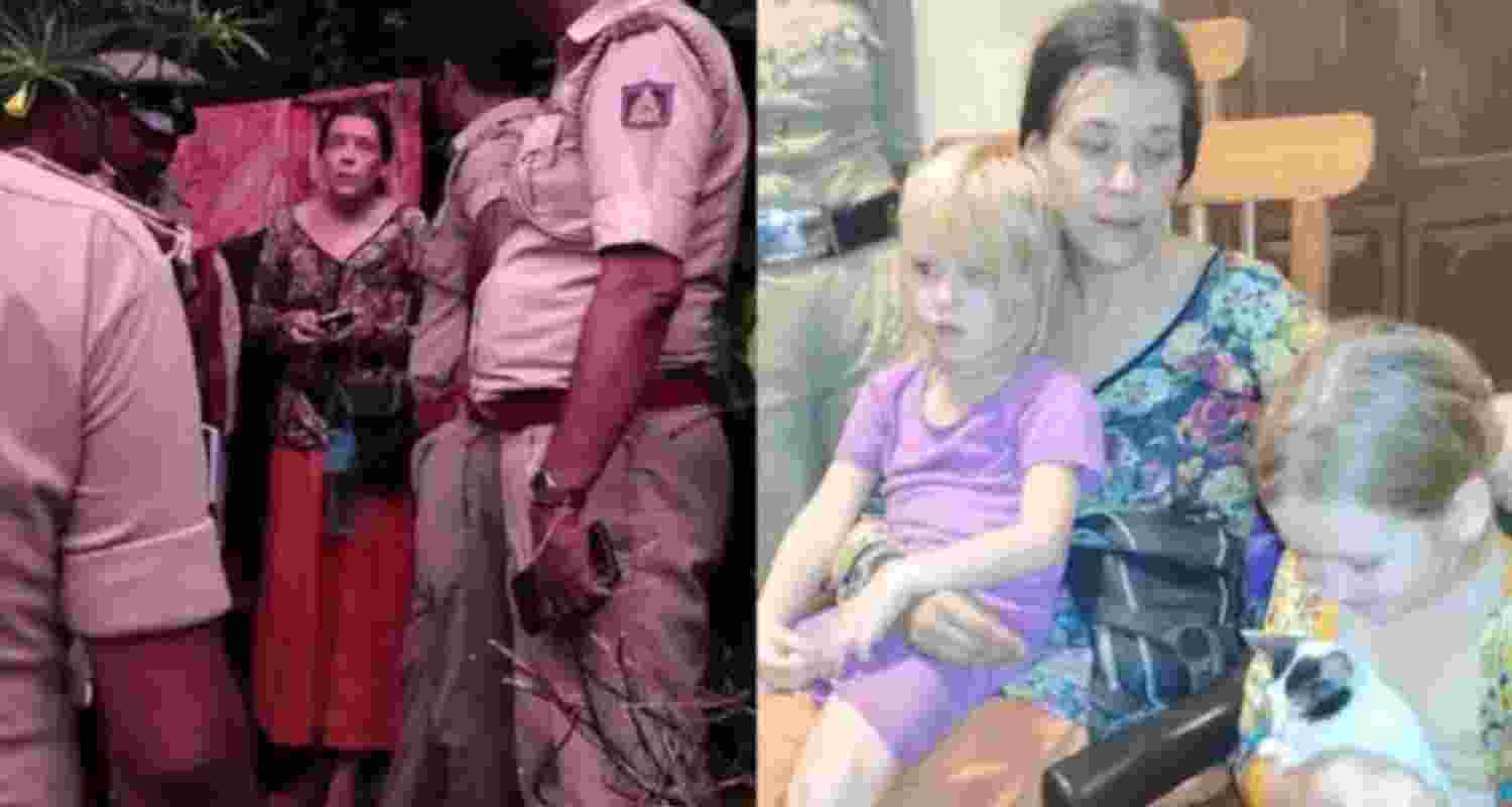 Russian woman lives In cave with 2 daughters in Karnataka