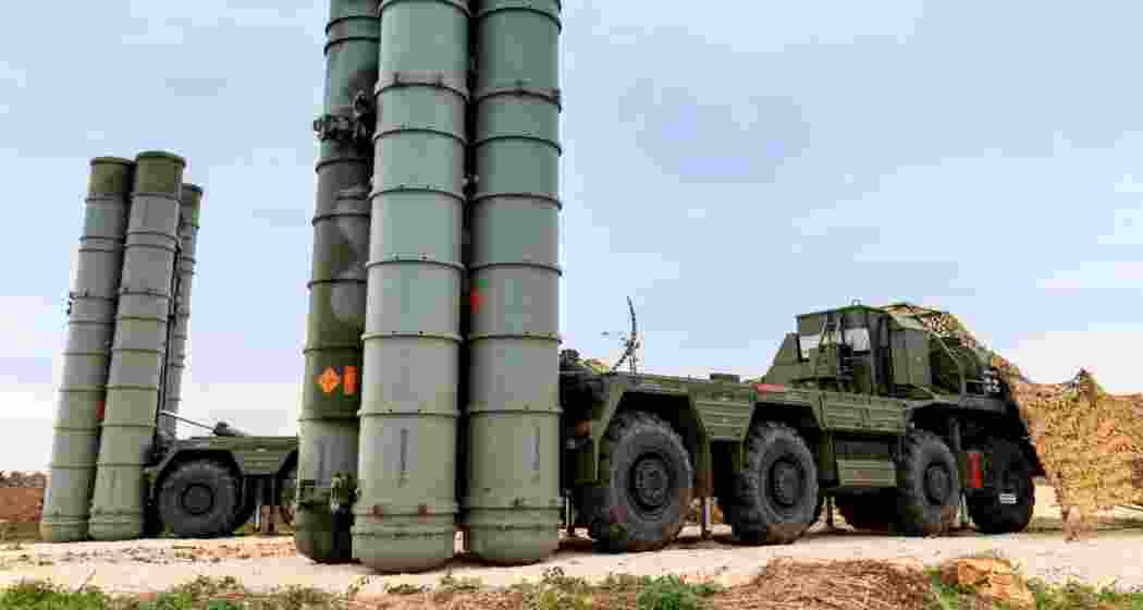 An S-400 air defence system of the Indian Air Force in action.