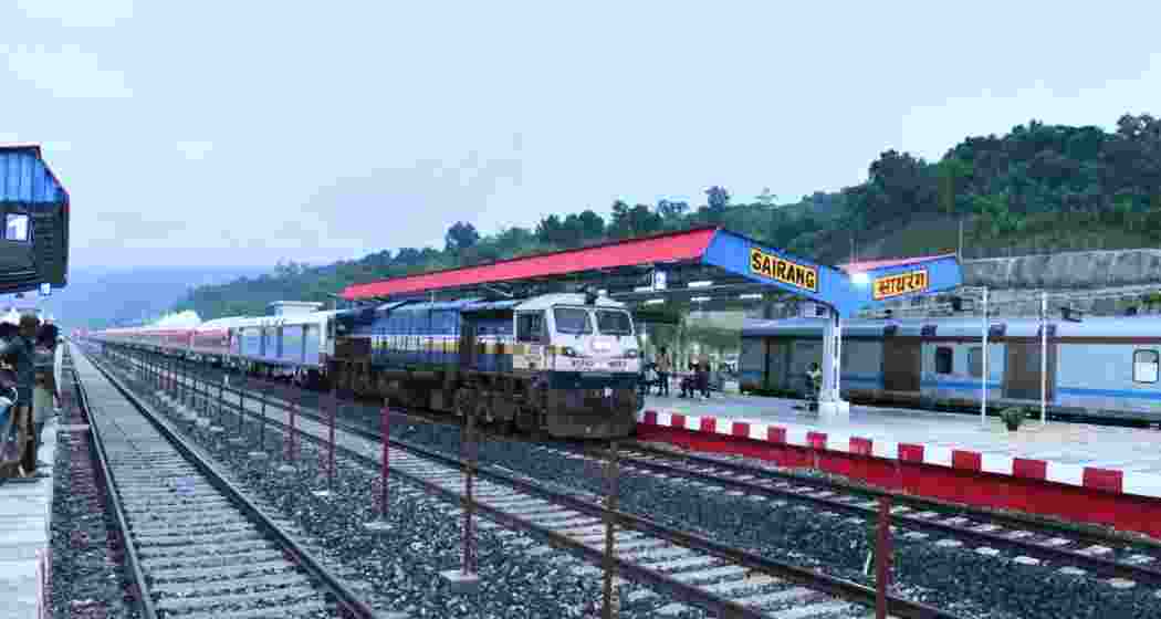 The Sairang railway station in Mizoram. 