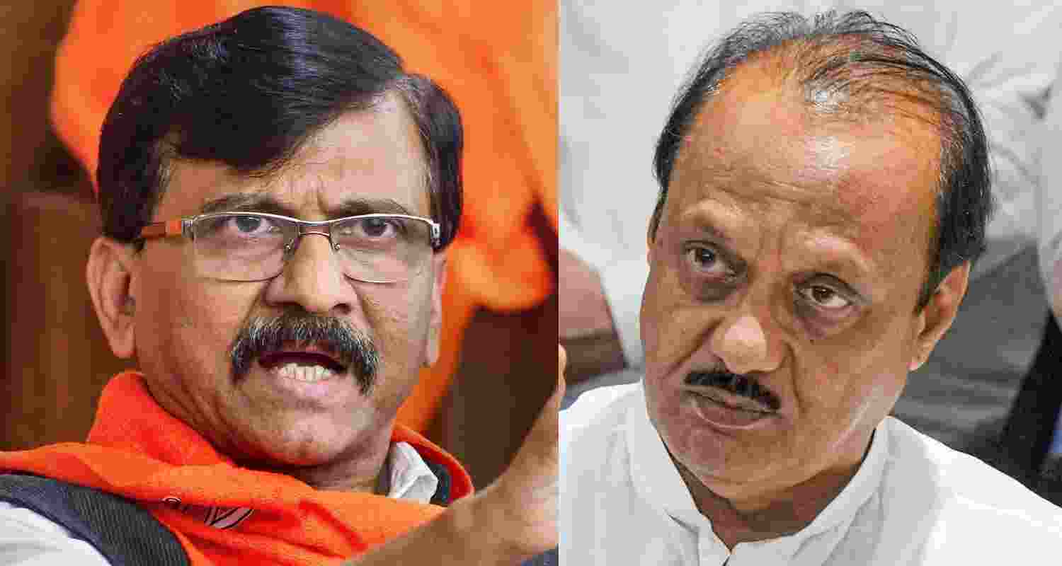 Shiv Sena (UBT) leader Sanjay Raut (lead) and Maharashtra Deputy Chief Minister Ajit Pawar.